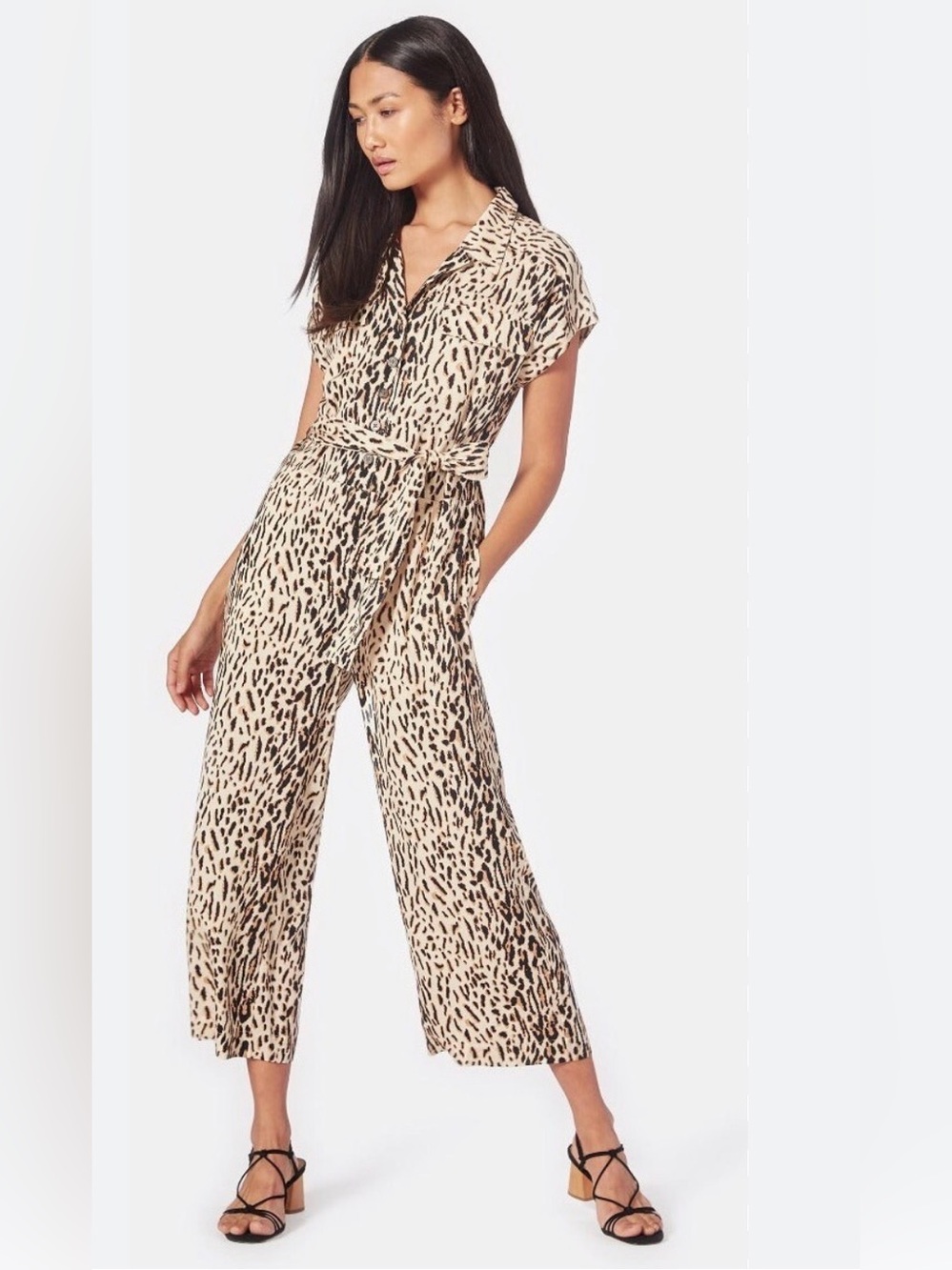 Joie Jailee Leopard Print Jumpsuit